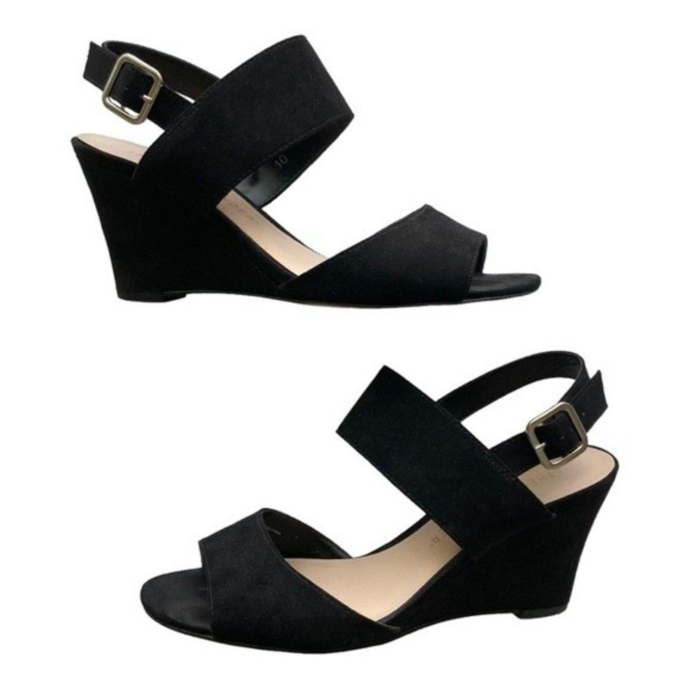 Athena Alexander Black Wedge Sandals